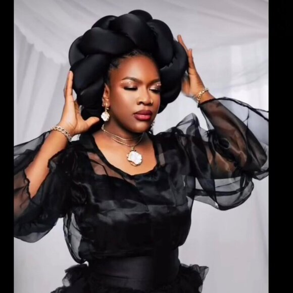 HANDMADE Giant Braided African TURBAN Made in Nigeria HIGH Quality - Picture 9 of 10